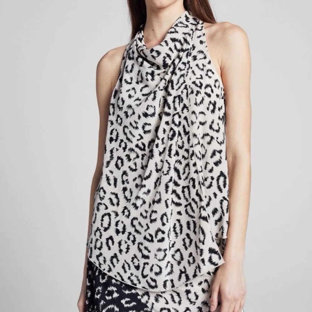 A.L.C. Ella leopard-print Silk Top